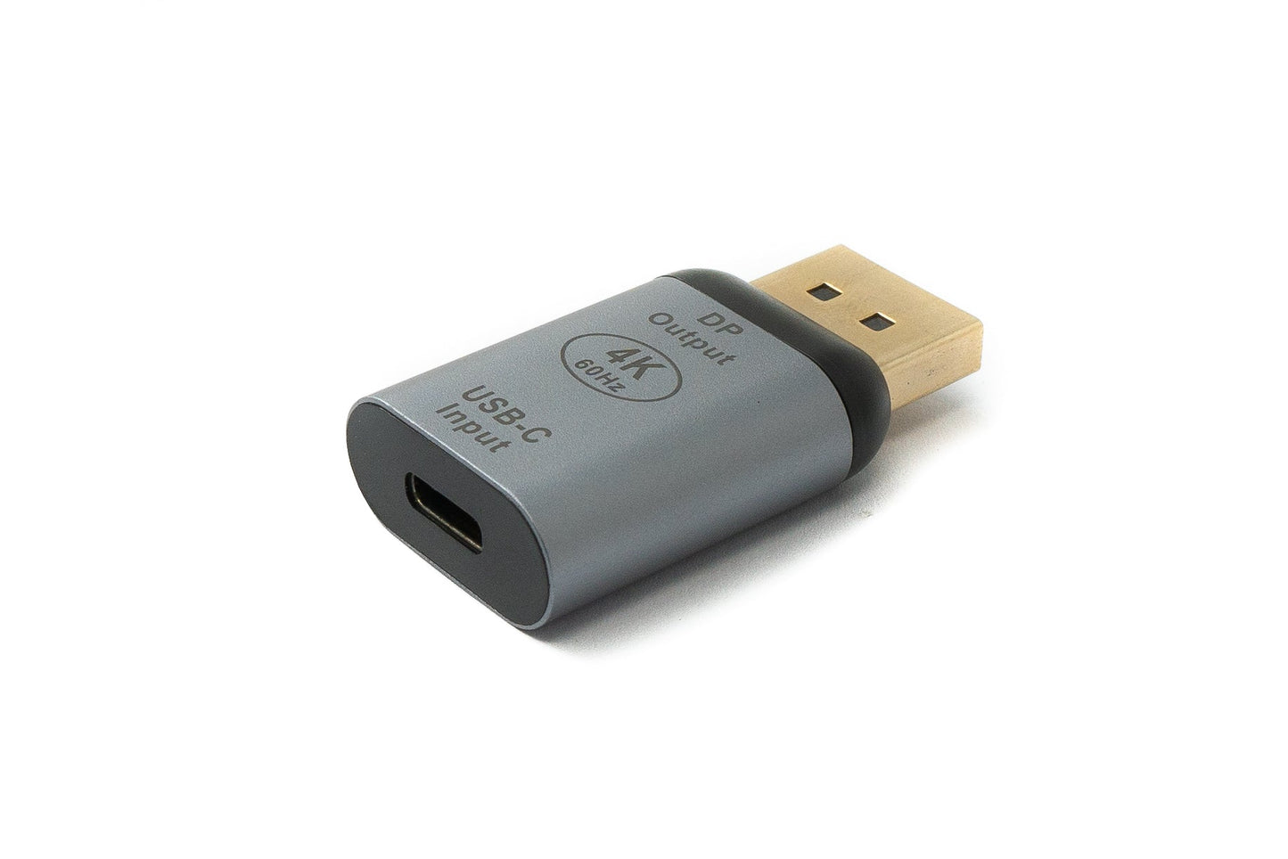SYSTEM-S USB millistykki 3.1 Type C kvenkyns í DisplayPort karlkyns einátta DP 4K kapall í gráu