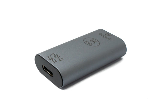 SYSTEM-S DisplayPort millistykki DP kvenkyns í USB 3.1 Type C kvenkyns 4K snúra í gráu