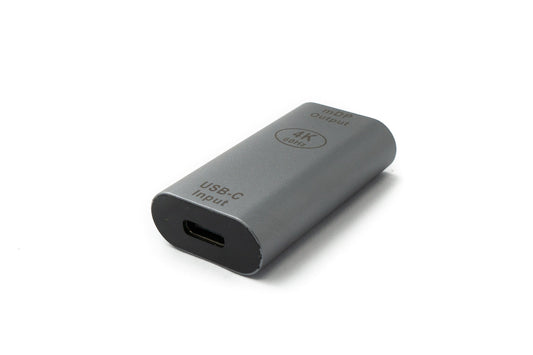 SYSTEM-S DisplayPort millistykki Mini DP kvenkyns í USB 3.1 Type C kvenkyns 4K snúra í gráu