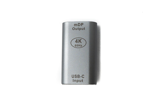 SYSTEM-S DisplayPort millistykki Mini DP kvenkyns í USB 3.1 Type C kvenkyns 4K snúra í gráu