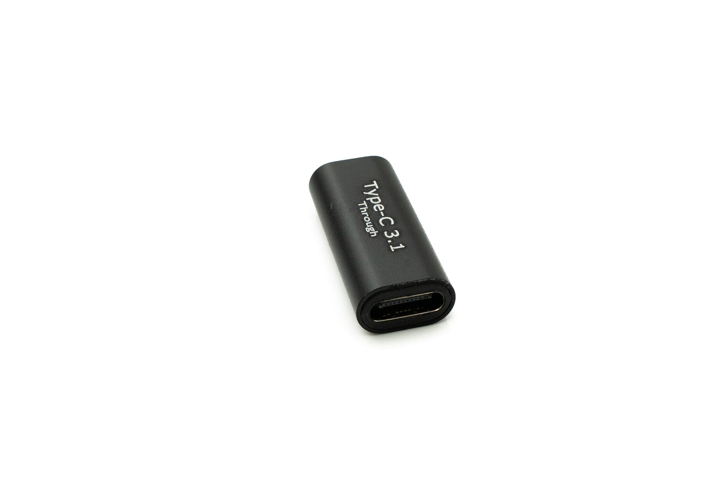 SYSTEM-S USB 3.1 millistykki af gerðinni C, kvenkyns í kvenkyns snúra, svört