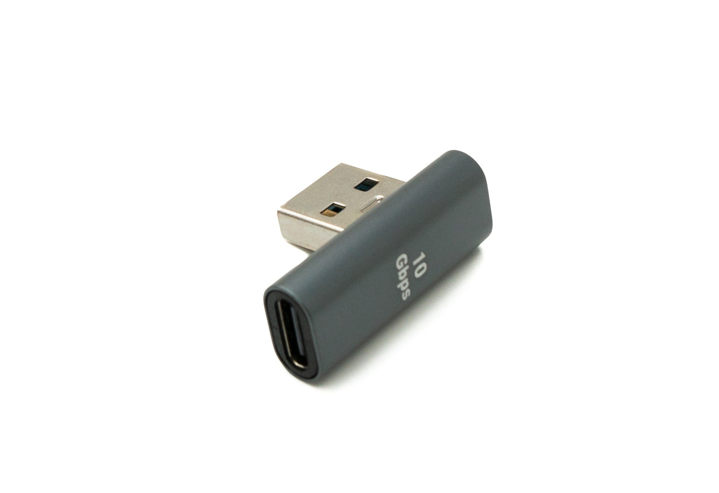 SYSTEM-S USB 3.1 Adapter Typ C Buchse zu 3.0 Typ A Stecker Winkel Kabel in Grau