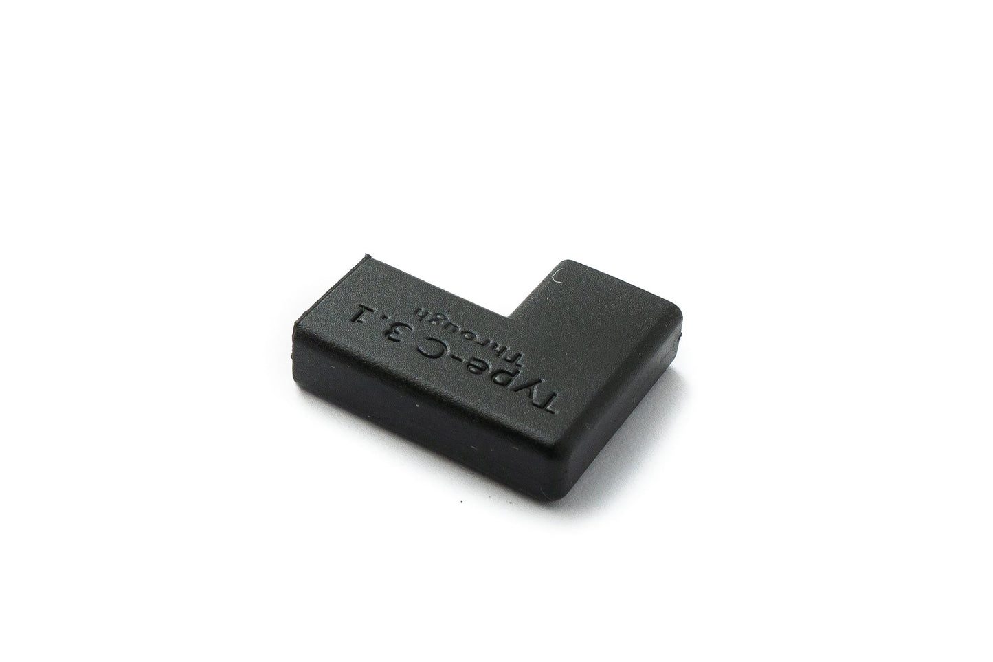 SYSTEM-S USB 3.1 millistykki af gerðinni C, kvenkyns í kvenkyns, vinklaður snúra, svartur