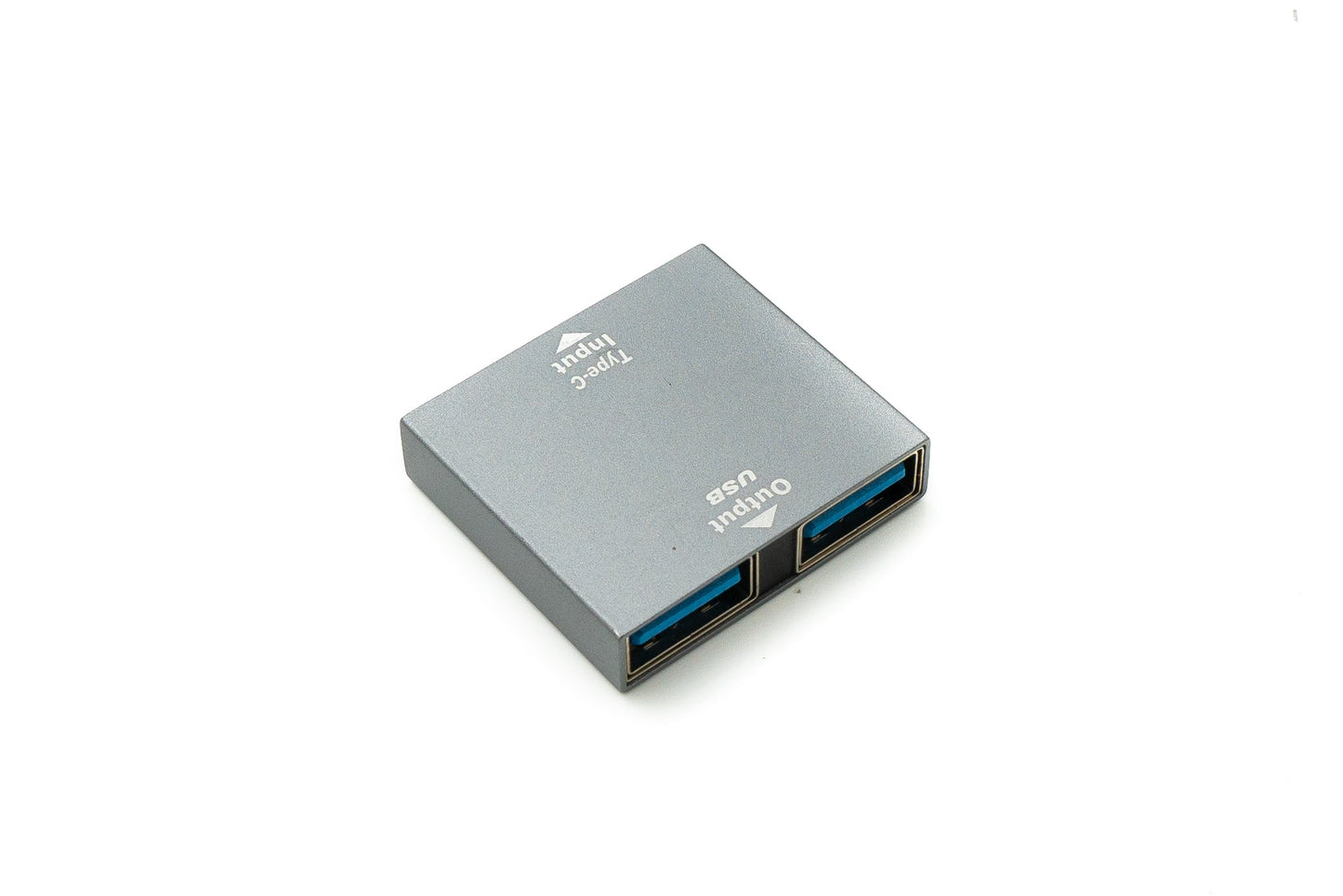 SYSTEM-S USB 3.0 Y Adapter Type C Female to 2x Type A Female Cable in Gray