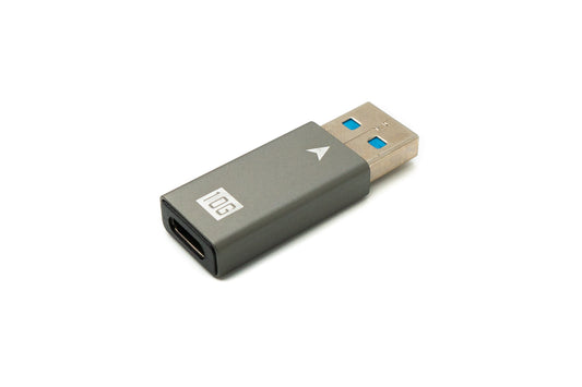 SYSTEM-S USB 3.1 millistykki af gerðinni C kvenkyns í 3.0 af gerðinni A karlkyns snúra í gráu