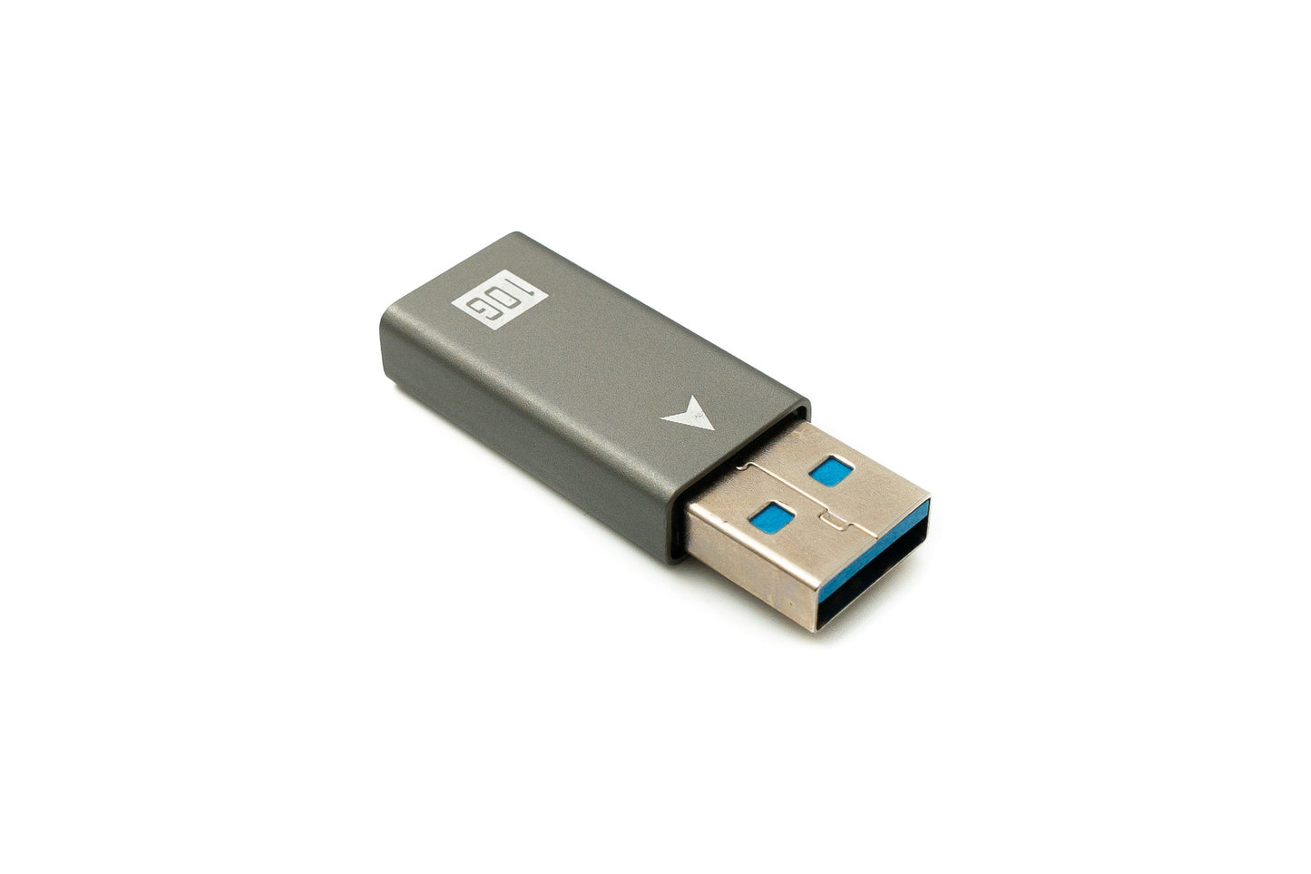 SYSTEM-S USB 3.1 millistykki af gerðinni C kvenkyns í 3.0 af gerðinni A karlkyns snúra í gráu