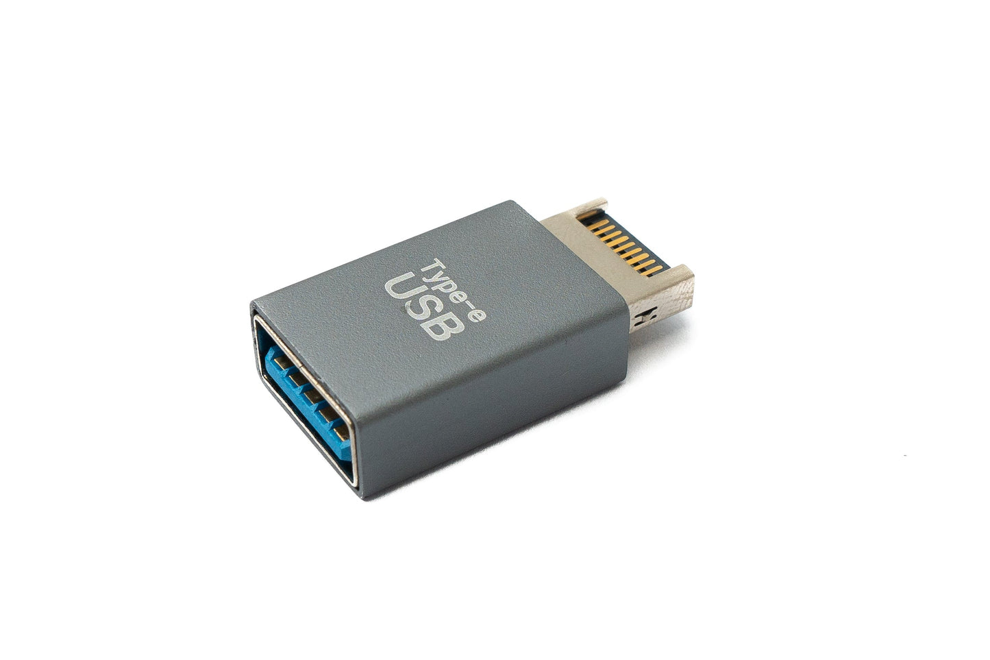 SYSTEM-S USB 3.1 millistykki af gerðinni E karlkyns í 3.0 af gerðinni A kvenkyns millistykki í gráu