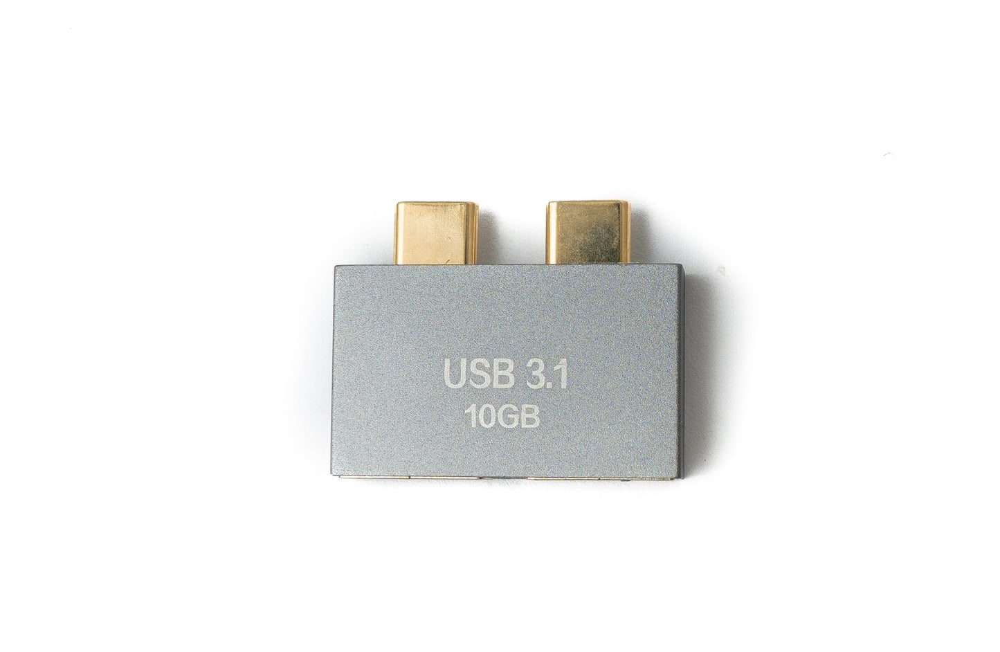 SYSTEM-S USB 3.1 Gen 2 tvöfaldur millistykki, 2x Type C karlkyns í 2x 3.0 Type A kvenkyns snúra OTG
