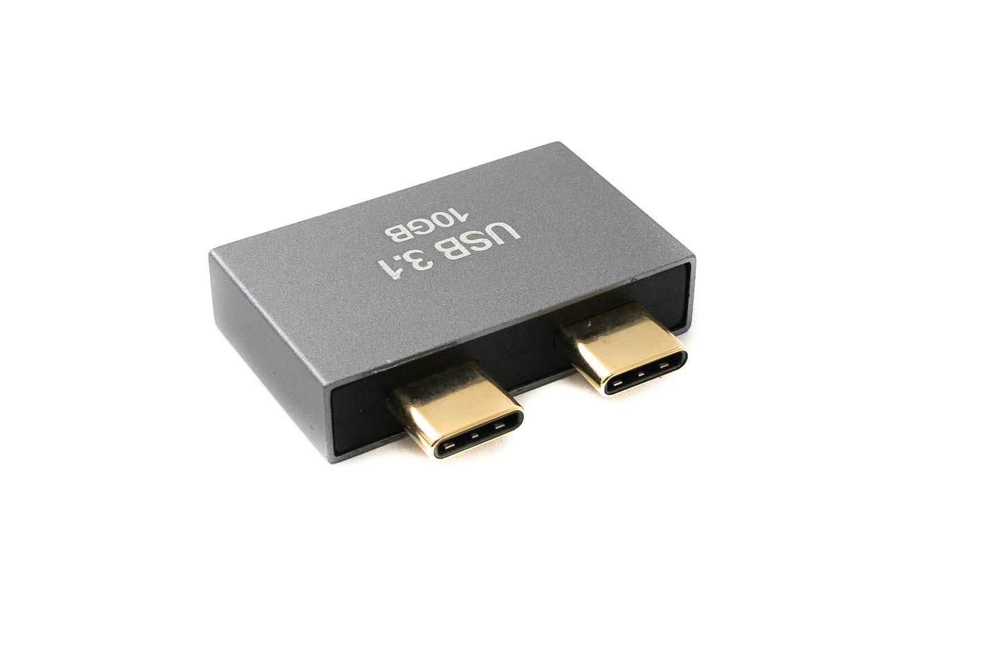 SYSTEM-S USB 3.1 Gen 2 tvöfaldur millistykki, 2x Type C karlkyns í 2x 3.0 Type A kvenkyns snúra OTG