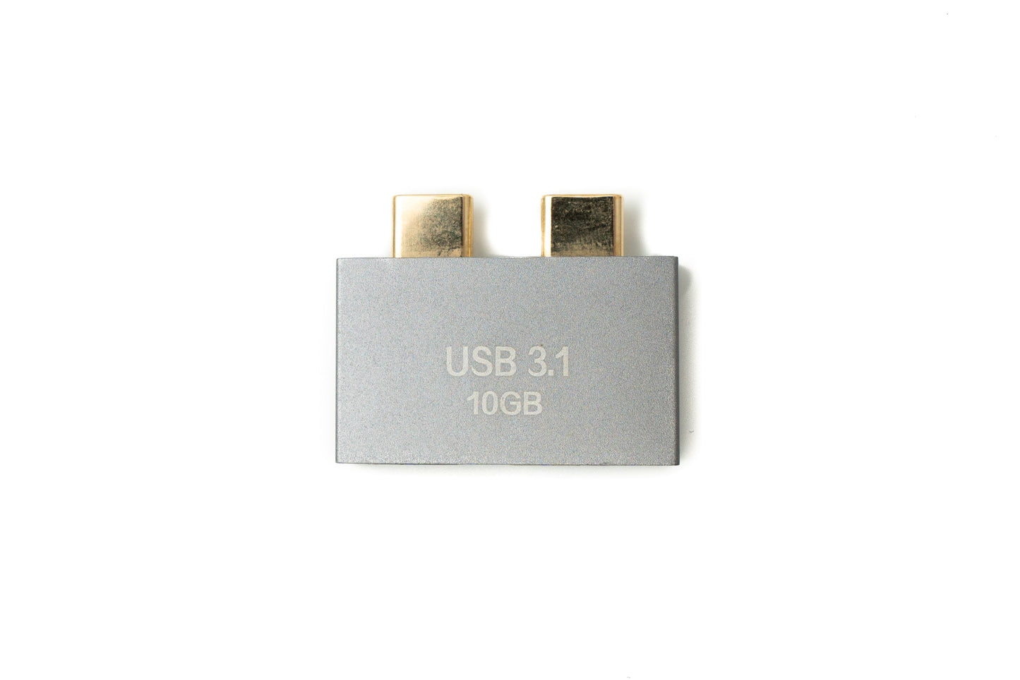 SYSTEM-S USB 3.1 Gen 2 tvöfaldur millistykki, 2x Type C karlkyns í kvenkyns og 3.0 Type A kvenkyns OTG