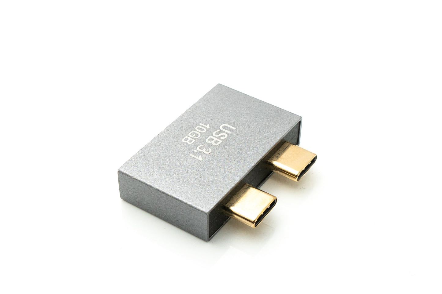 SYSTEM-S USB 3.1 Gen 2 tvöfaldur millistykki, 2x Type C karlkyns í kvenkyns og 3.0 Type A kvenkyns OTG