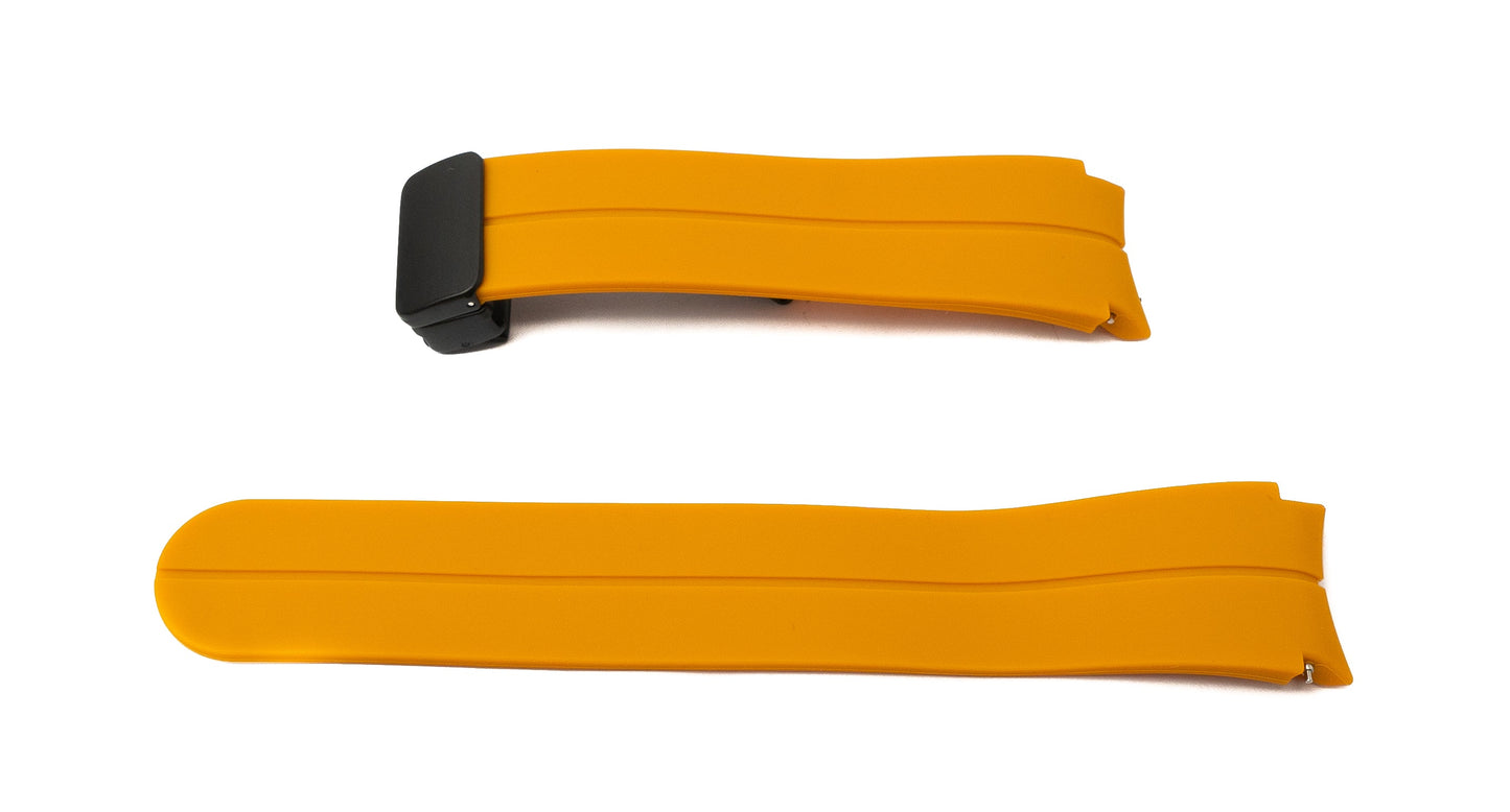 SYSTEM-S 20 mm silicone strap for Samsung Galaxy Watch 5 4 Smartwatch in yellow