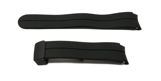 SYSTEM-S 20 mm sílikonól fyrir Samsung Galaxy Watch 5 4 snjallúr í svörtu