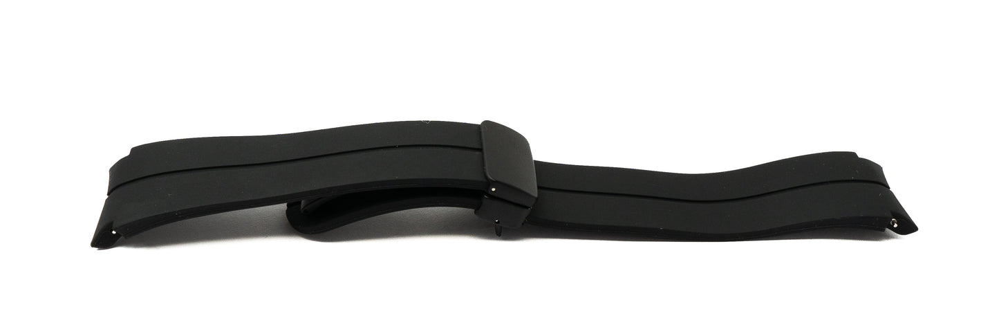 SYSTEM-S 20 mm silicone strap for Samsung Galaxy Watch 5 4 Smartwatch in black