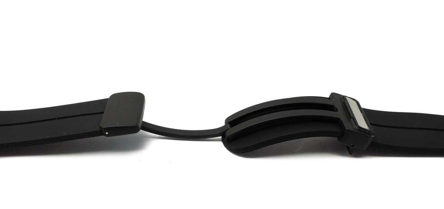 SYSTEM-S 20 mm silicone strap for Samsung Galaxy Watch 5 4 Smartwatch in black