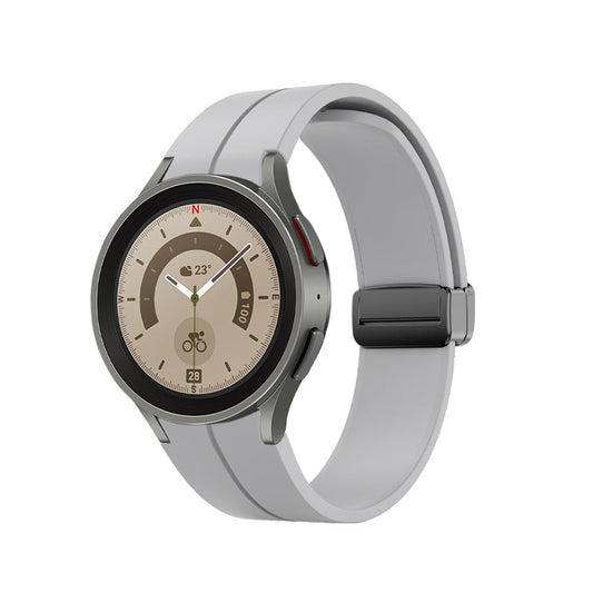 SYSTEM-S 20 mm silicone strap for Samsung Galaxy Watch 5 4 Smartwatch in grey