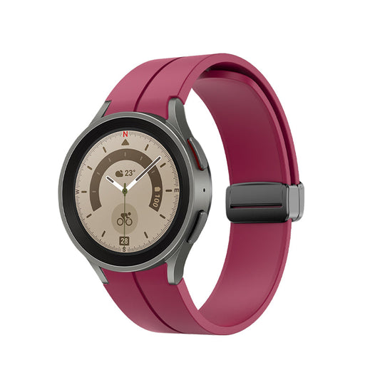 SYSTEM-S 20 mm sílikonól fyrir Samsung Galaxy Watch 5 4 snjallúr í rauðu
