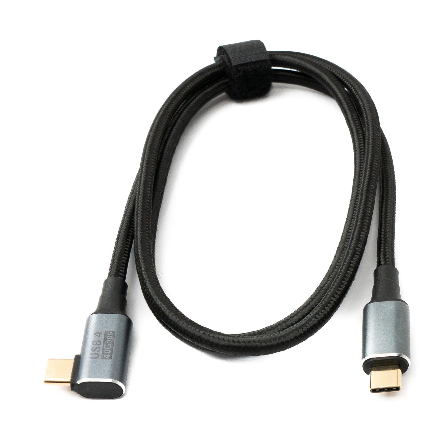 SYSTEM-S USB4 USB snúra 100 cm Tegund C karlkyns í karlkyns 40 Gbit/s USB 4.0 fléttaður vinkull