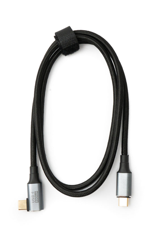 SYSTEM-S USB4 USB snúra 100 cm Tegund C karlkyns í karlkyns 40 Gbit/s USB 4.0 fléttaður vinkull