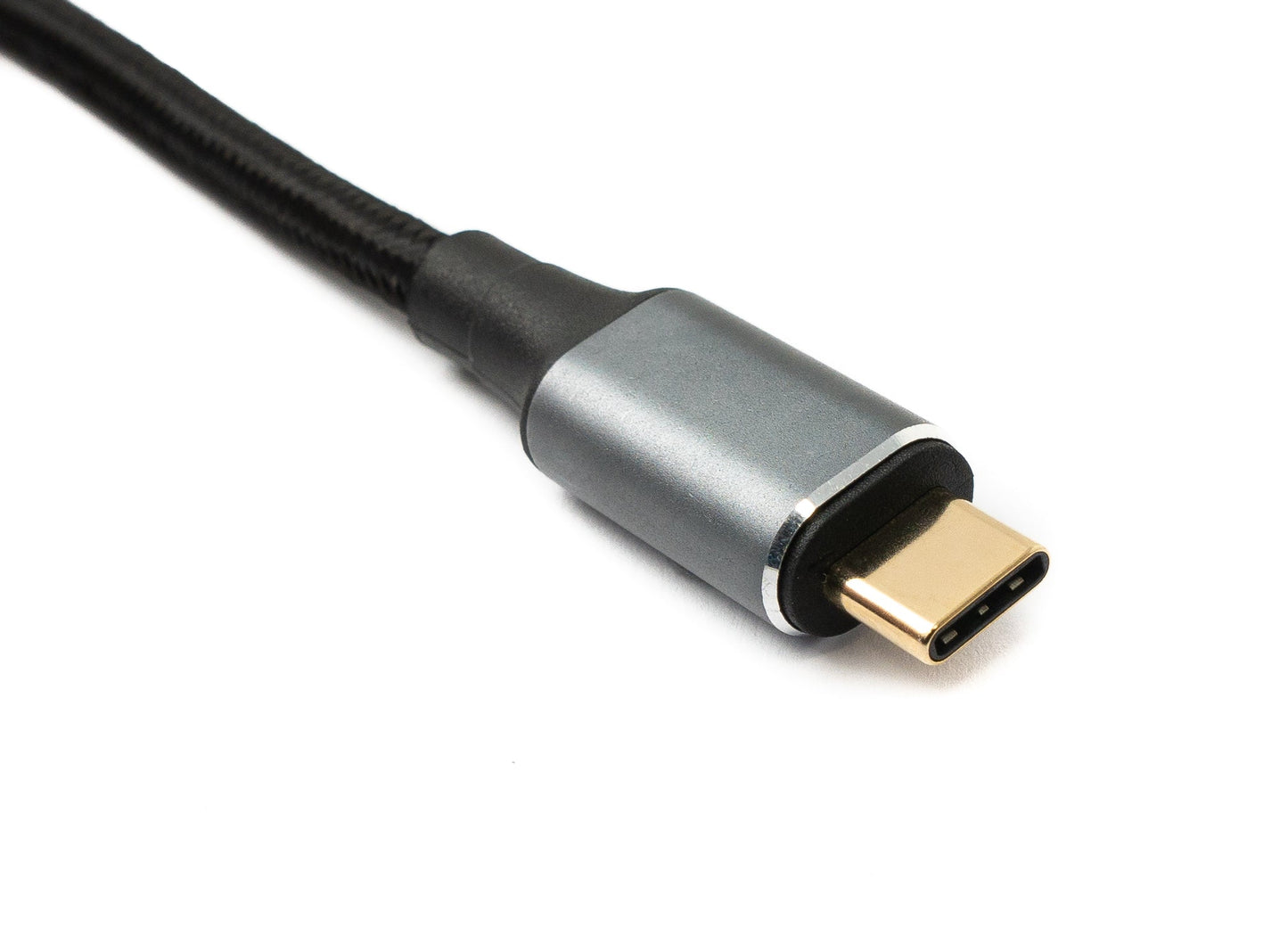 SYSTEM-S USB4 USB snúra 100 cm Tegund C karlkyns í karlkyns 40 Gbit/s USB 4.0 fléttaður vinkull