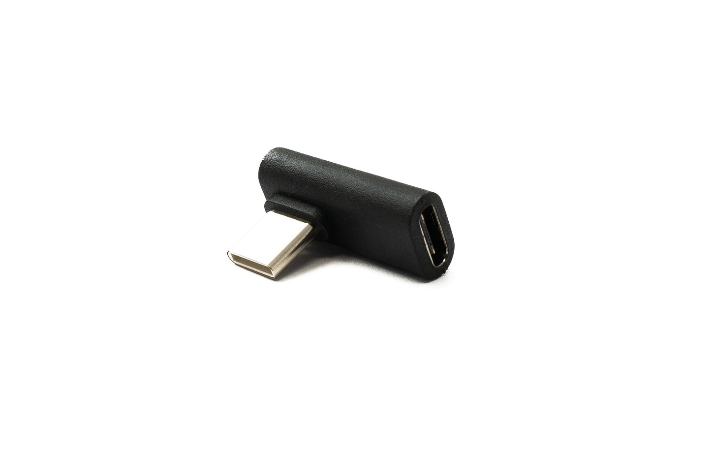 SYSTEM-S USB 3.1 Gen 2 millistykki af gerðinni C karlkyns í kvenkyns hornsnúra í svörtu