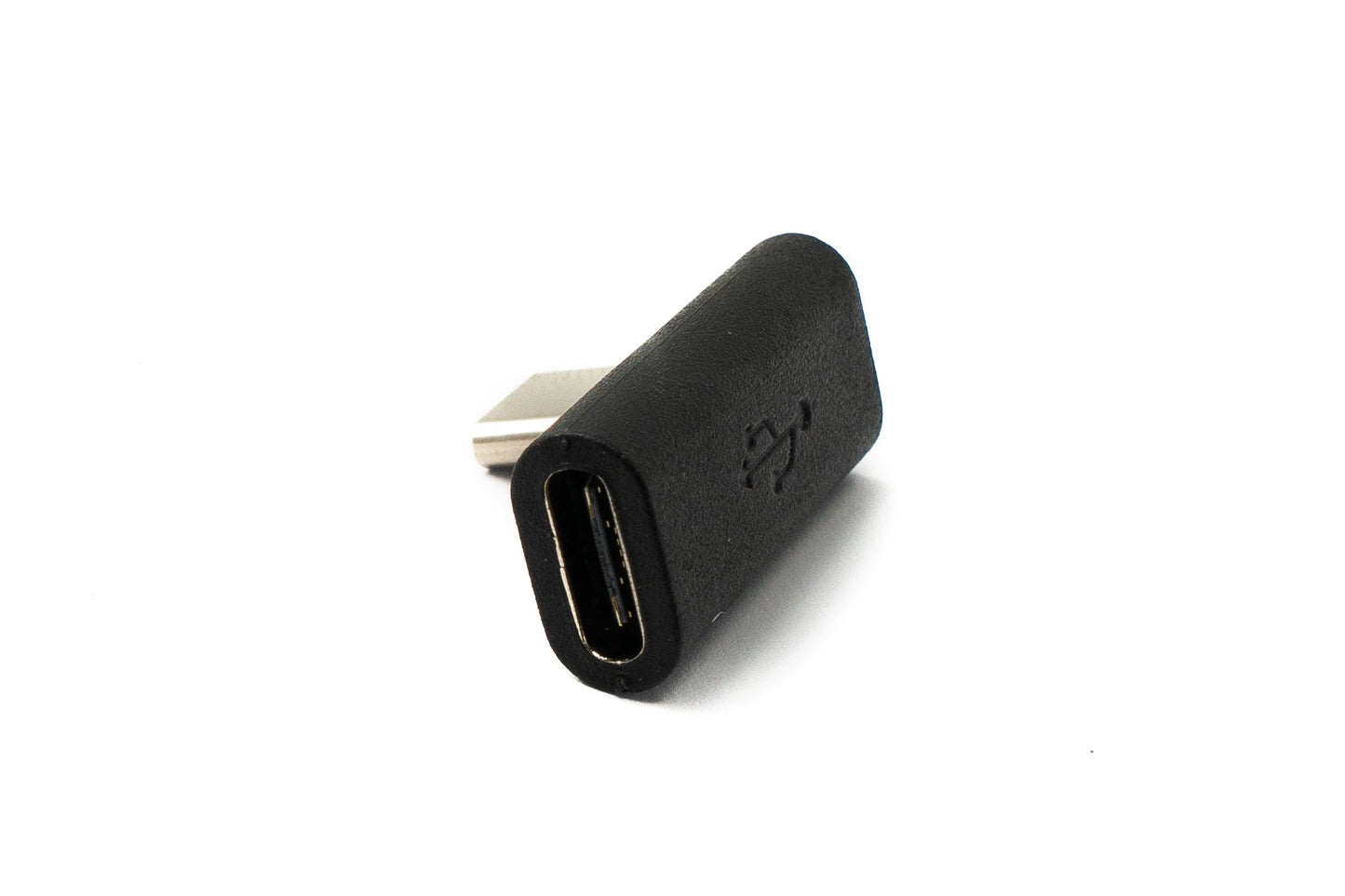 SYSTEM-S USB 3.1 Gen 2 millistykki af gerðinni C karlkyns í kvenkyns hornsnúra í svörtu