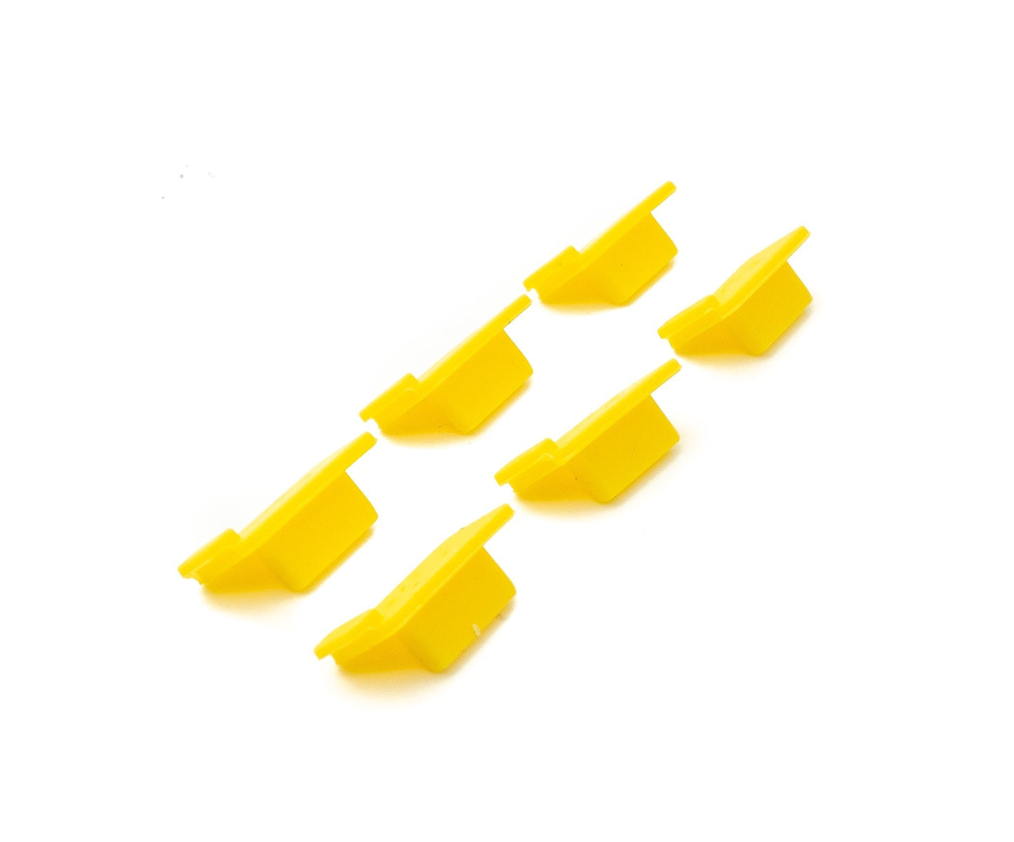 SYSTEM-S 6x USB Type A Anti Dust Protection Cover made of silicone in yellow