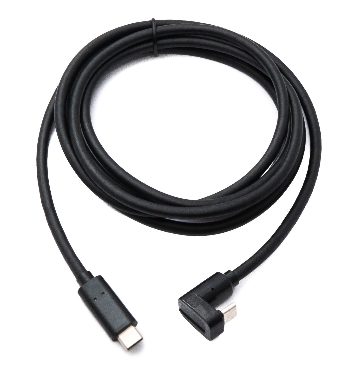 SYSTEM-S USB 3.2 Gen 1 snúra 200 cm Tegund C karlkyns í karlkyns U-snúningur 180° horn Svart