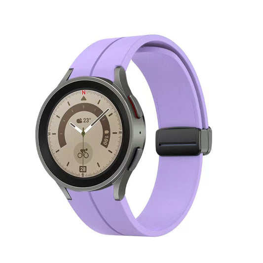 SYSTEM-S 20 mm sílikonól fyrir Samsung Galaxy Watch 5 4 snjallúr í fjólubláu