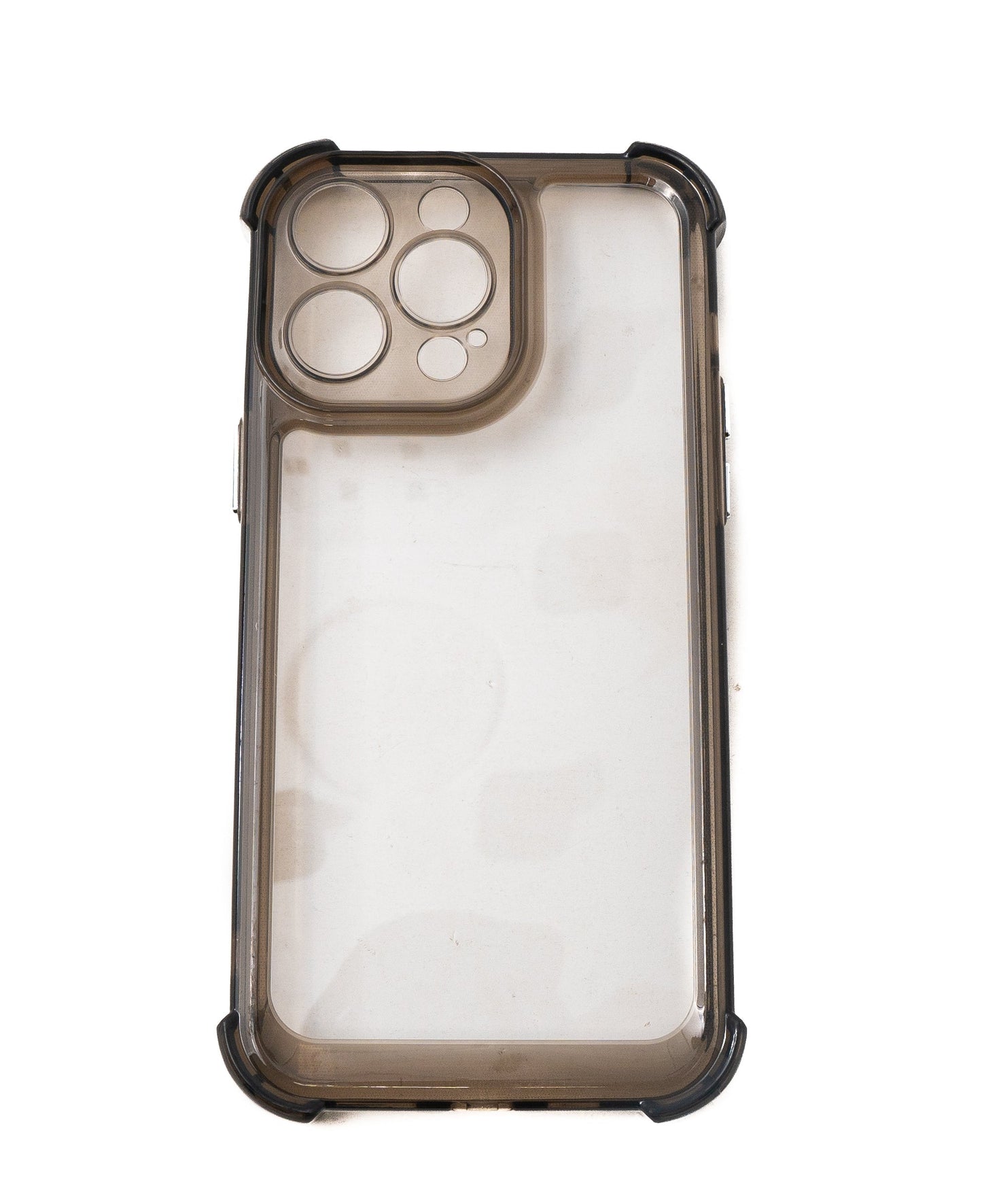 SYSTEM-S Schutzhülle stoßfest aus TPU in Schwarz Transparent Hülle für iPhone 14 Pro Max