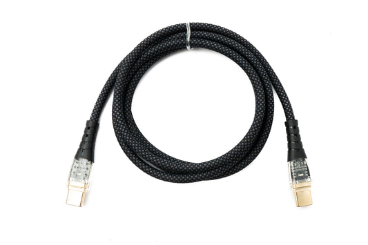 SYSTEM-S USB 3.1 Tegund C Kapall 100 cm Karlkyns í Karlkyns 5 Gbit/s Fléttaður Svartur