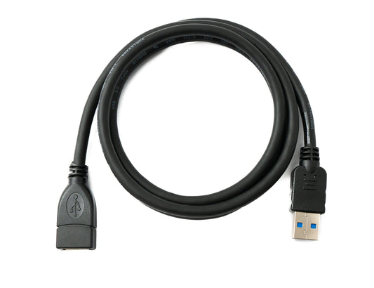 SYSTEM-S USB 3.0 cable 100 cm Type A male to female 5 Gbit/s in black