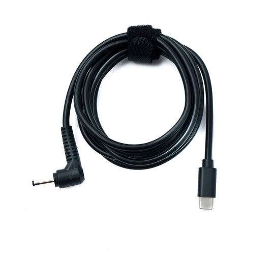 SYSTEM-S DC 9V cable 150 cm 3.5 x 1.35 plug to USB 3.1 Type C plug angle