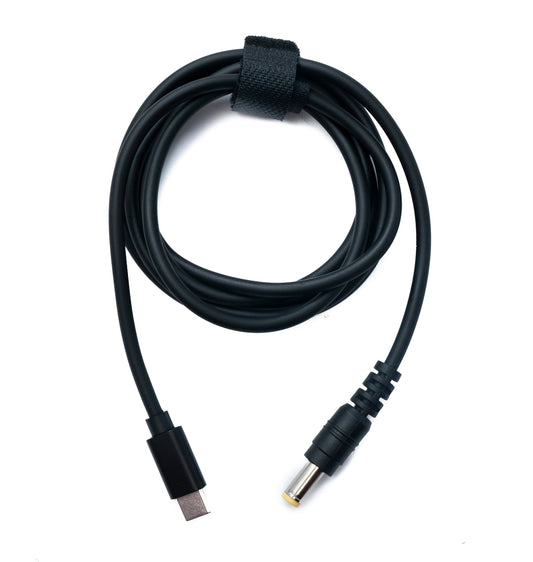 SYSTEM-S DC 12V snúra 150 cm 5,5 x 2,5 tengi í USB 3.1 Type C tengi