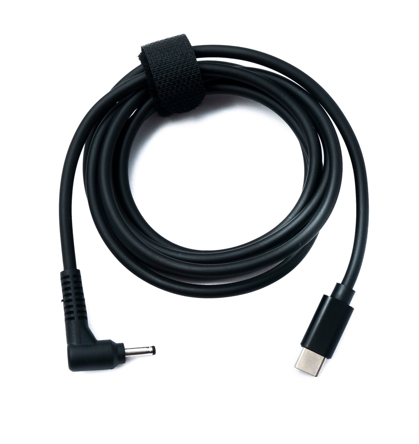 SYSTEM-S DC 12V snúra 150 cm 3.0 x 1.1 tengi í USB 3.1 Tegund C tengi, horntengi