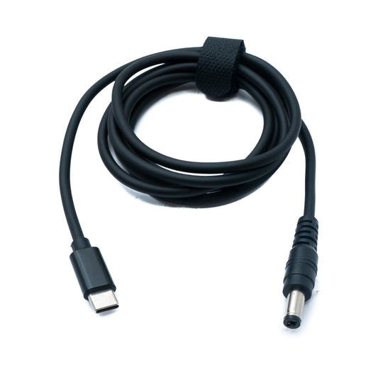 SYSTEM-S DC 15V snúra 150 cm 5,5 x 2,1 karlkyns í USB 3.1 Tegund C karlkyns