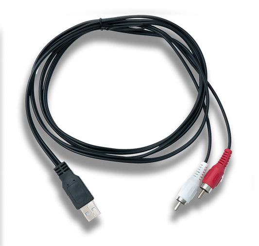 SYSTEM-S Cinch RCA cable 150 cm 2-pin plug to USB 2.0 Type A plug Audio