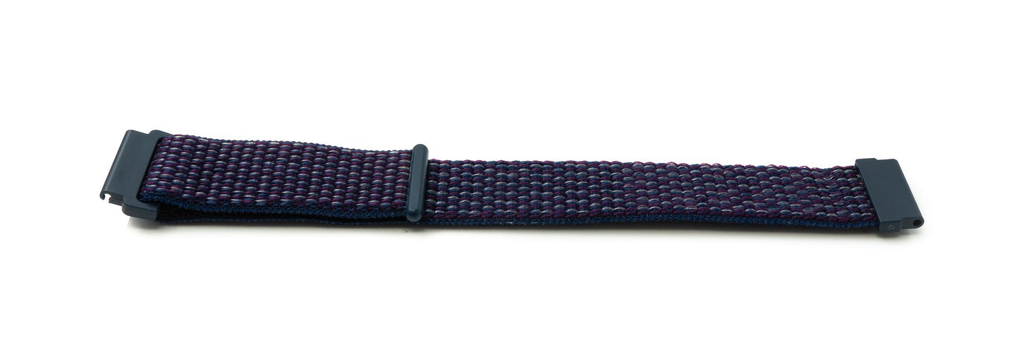 SYSTEM-S 22 mm nylonól fyrir Fitbit Versa 2 1 Lite snjallúr í bláu