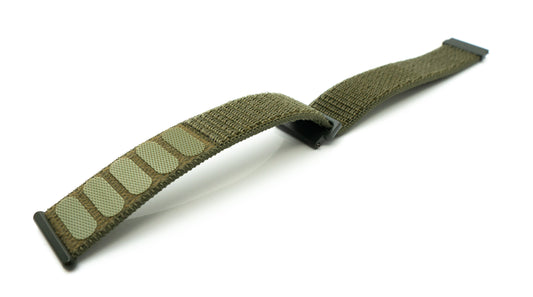 SYSTEM-S 22 mm nylon strap for Fitbit Versa 2 1 Lite Smartwatch in green