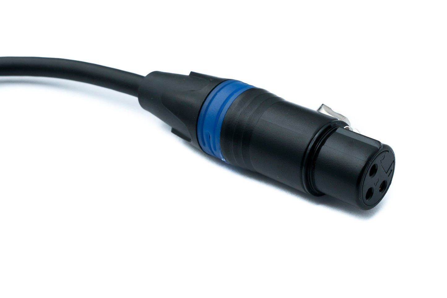 SYSTEM-S Audio XLR snúra 50 cm 3 pinna karlkyns í kvenkyns í svörtu