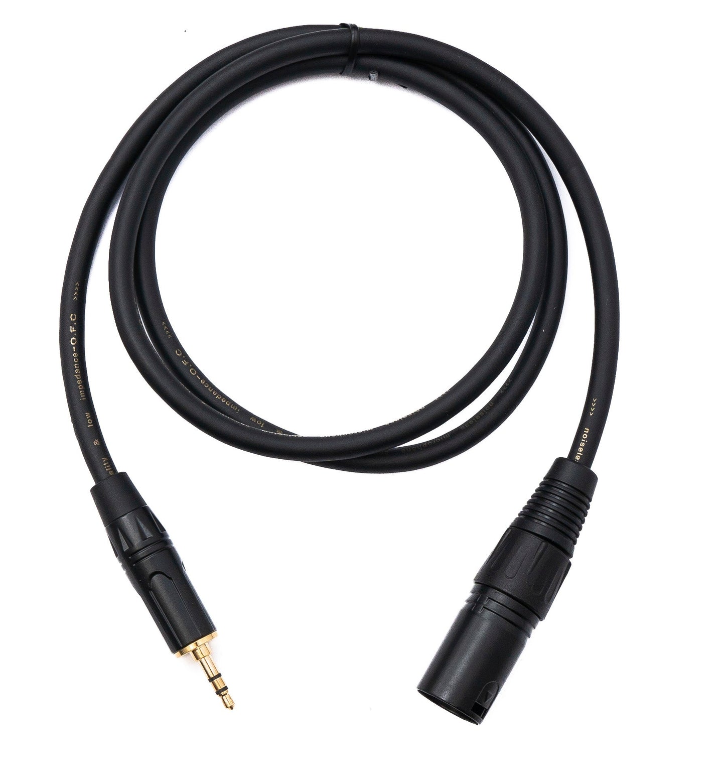 SYSTEM-S Audio XLR cable 100 cm 3-pin plug to jack AUX 3.5 mm 3-pin TRS plug