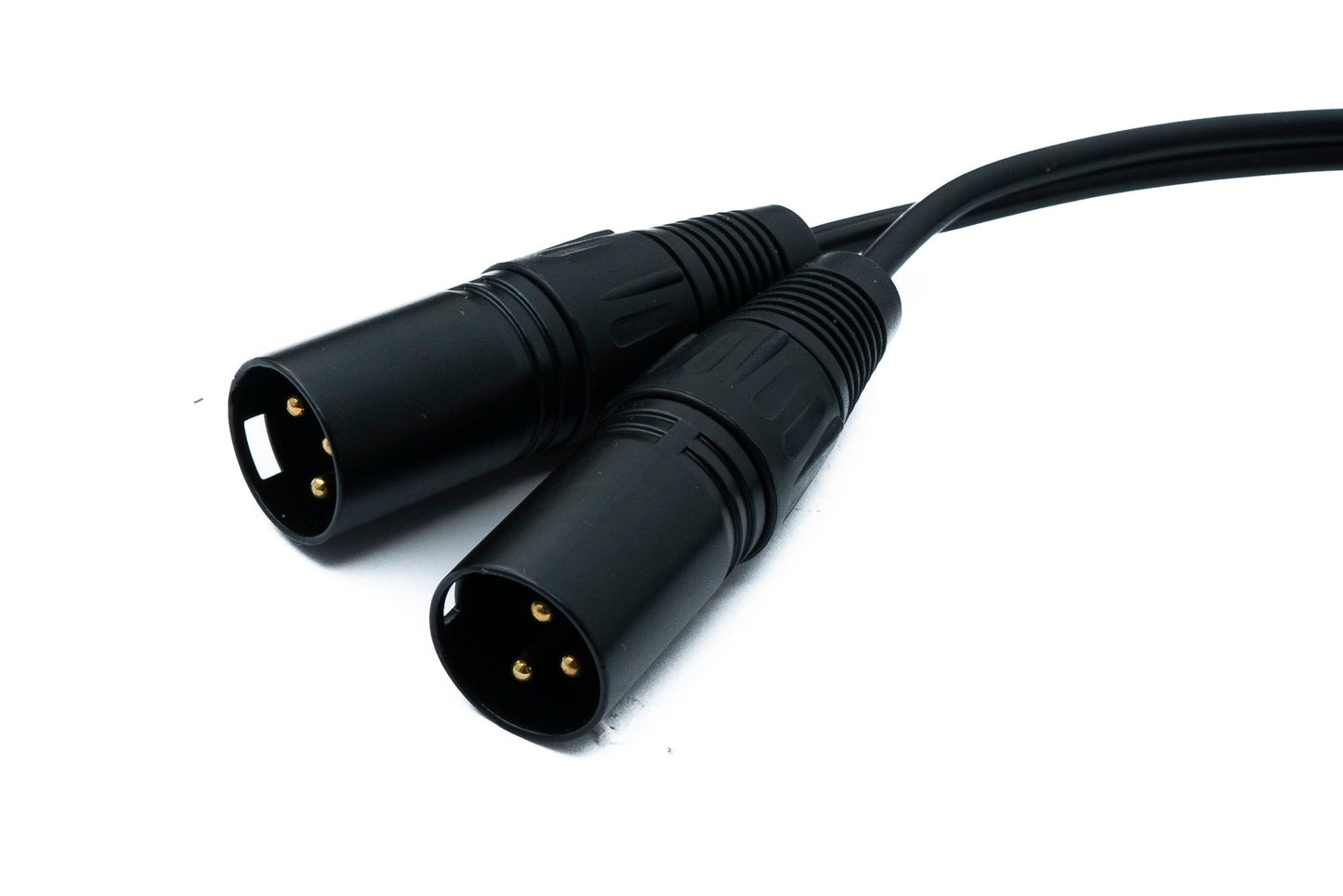 SYSTEM-S Hljóð XLR snúra 100 cm 3 pinna 2x karlkyns í kvenkyns í svörtu