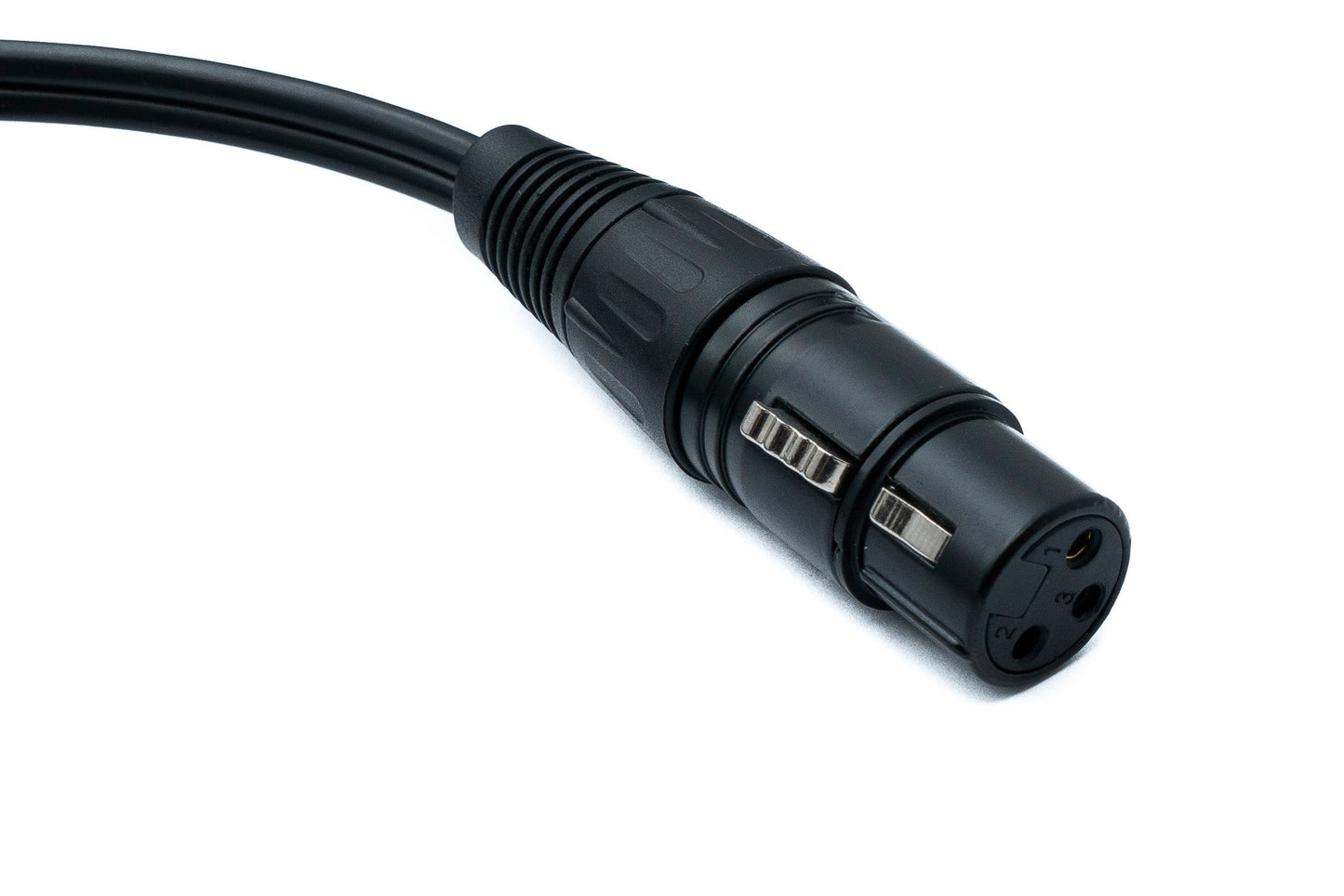SYSTEM-S Hljóð XLR snúra 100 cm 3 pinna 2x karlkyns í kvenkyns í svörtu