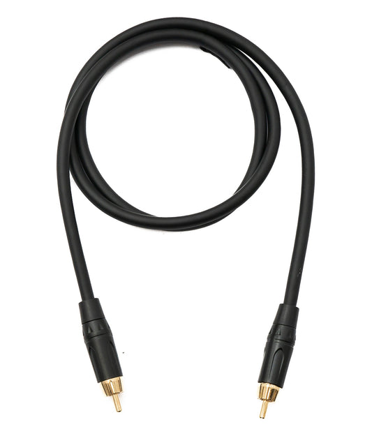 SYSTEM-S Audio Cinch RCA cable 100 cm 1-pin plug to plug in black
