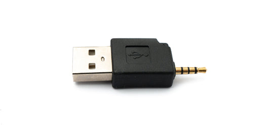SYSTEM-S Audio USB Adapter 3.5mm Jack Plug to 2.0 Type A Plug AUX Cable in Black