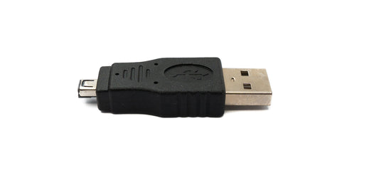 SYSTEM-S USB 2.0 adapter type A male to HIROSE MINI 4P male cable in black