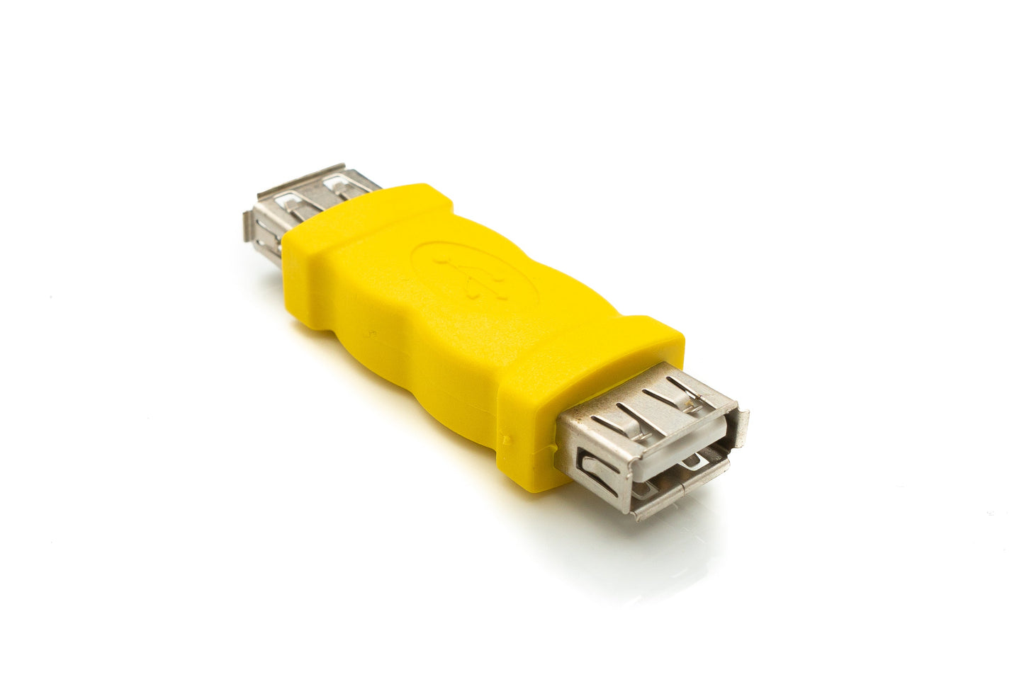 SYSTEM-S USB 2.0 Adapter Typ A Buchse zu Buchse Kabel in Gelb
