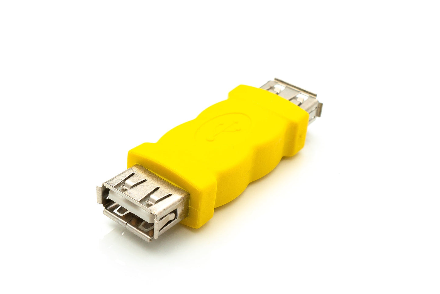 SYSTEM-S USB 2.0 Adapter Typ A Buchse zu Buchse Kabel in Gelb