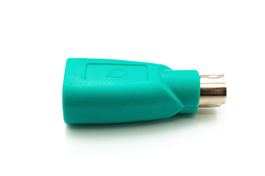 SYSTEM-S USB 2.0 Adapter Typ A Buchse zu PS/2 Stecker PS2 Kabel in Türkis