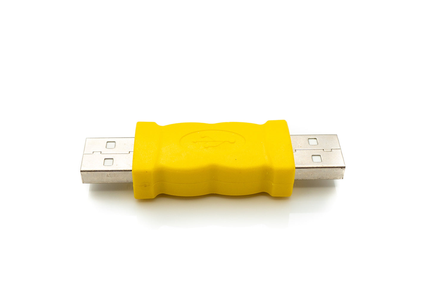 SYSTEM-S USB 2.0 Adapter Typ A Stecker zu Stecker Kabel in Gelb